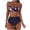 00 # Navy, variant on REORIAFEE Push up Swimsuits for Women Resort Wear Beachwear Push Up Bikini Padded Swimwear Beachwear Set Black L