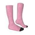 thumbnail image 3 of Daiia Sports Socks Glitter Pink Printed Novelty Crew Socks for Men Women Knee High Socks Cotton Socks Soft & Breathable Support Unisex Socks, 3 of 9