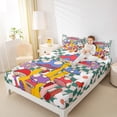 thumbnail image 4 of Homewish Colorful Cartoon Mushroom Full Size Sheets,Cute Daisy Flower Bed Sheets,Classic Geometrioc Checkered Sheet Sets For Girl Boy,Super Cozy Room Decor,4 Pieces, 4 of 7