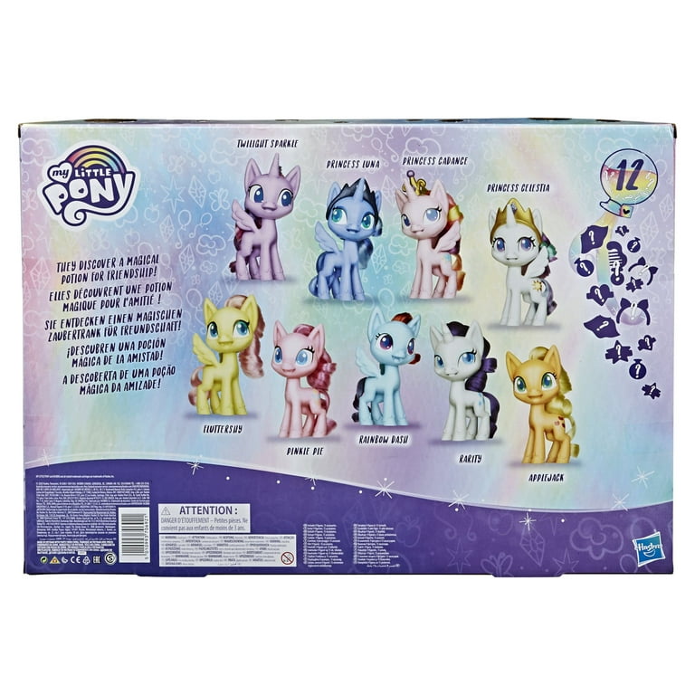 My Little Pony Rarity Potion Pony Figure - 3-Inch White Pony Toy with  Brushable Hair, Comb, and 4 Surprise Accessories
