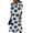 Blue, variant on Halloween Dresses for Women Halloween Pumpkin Print V Neck 3/4 Length Sleeve Summer Dresses for Halloween Party Fall Clothes