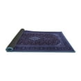 thumbnail image 2 of Ahgly Company Indoor Square Medallion Blue Traditional Area Rugs, 5' Square, 2 of 4