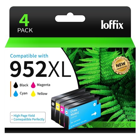 Ioffix 952 XL Ink Cartridges Combo Pack Compatible with HP 952XL Ink for HP Officejet Pro 8710 8720 7740 8715 8740 8702 Printer (4 Pack)