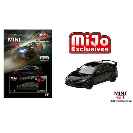 Honda Civic 2.0 Type - MINI GT 1:64 MIJO EXCLUSIVE - 2017 HONDA CIVIC TYPE R (FK8)(LHD)(CRYSTAL BLACK) - MGT00015-MJ