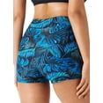 thumbnail image 4 of RELLECIGA Women's Blue Leaf High Waisted Board Shorts Boyshorts Swim Bottoms Swim Shorts Women Size Small, 4 of 7
