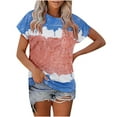 thumbnail image 1 of Birdeem Mode Femmes Été T-Shirt Imprimé Ample Col Rond Manches Courtes Blouse Décontractée, 1 of 5