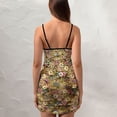 thumbnail image 4 of Ladies Elegant Sling Sleeveless Sexy Dress flowers, 4 of 6