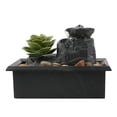 thumbnail image 1 of EstbridgeUSB Battery Water Fountain Desktop Flowing Water Waterfall Home Ornament Craft, 1 of 9