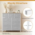 thumbnail image 4 of CONCETTA 9-Drawer Fabric Dresser Storage Chest for Bedroom, Closet, Storage Furniture for Adults, Light Gray, 4 of 7
