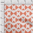 thumbnail image 2 of oneOone Silk Tabby Dark Peach Fabric Geometric Dress Material Fabric Print Fabric By The Yard 42 Inch Wide, 2 of 4
