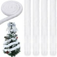 thumbnail image 2 of Christmas White Ribbon Trim, 1.5m Artificial Furry Garland for Tree Wreath Decor, Fluffy Wool Stripe Roll for Christmas Crafts, 5cm Wide Pelt Ribbon for Holiday Embellishments, 2 of 4