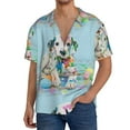 thumbnail image 3 of Disketp Men's Hawaiian A Funny Little Dalmatian Puppy Print Shirts Button Down Holiday Beach Shirts-3X-Large, 3 of 7