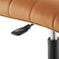 thumbnail image 6 of Modway Ripple Armless Vegan Leather Office Chair in Black Tan, 6 of 9