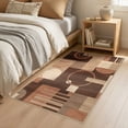 thumbnail image 3 of MICGEEK 3x5 Washable Area Rugs for Living Room, Modern Geometric Printed Rug, Vacuum-Friendly, Non Slip Indoor Rug for Bedroom Dining Room Home Decor Carpet, Brown/Beige, 3 of 10