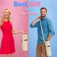 thumbnail image 5 of Tirrinia Single Wine Cooler Bags, Insulated and Padded Portable Wine Tote Carrier for Travel, BYOB Restaurant, Wine Tasting, Party, Great Mothers Day Gifts for Wine Lover, Beige, 5 of 8
