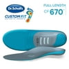 Dr. Scholl's Custom Fit 670 Orthotics Full Length Inserts for Foot Knee & Low Back Pain Relief, 1 Pair