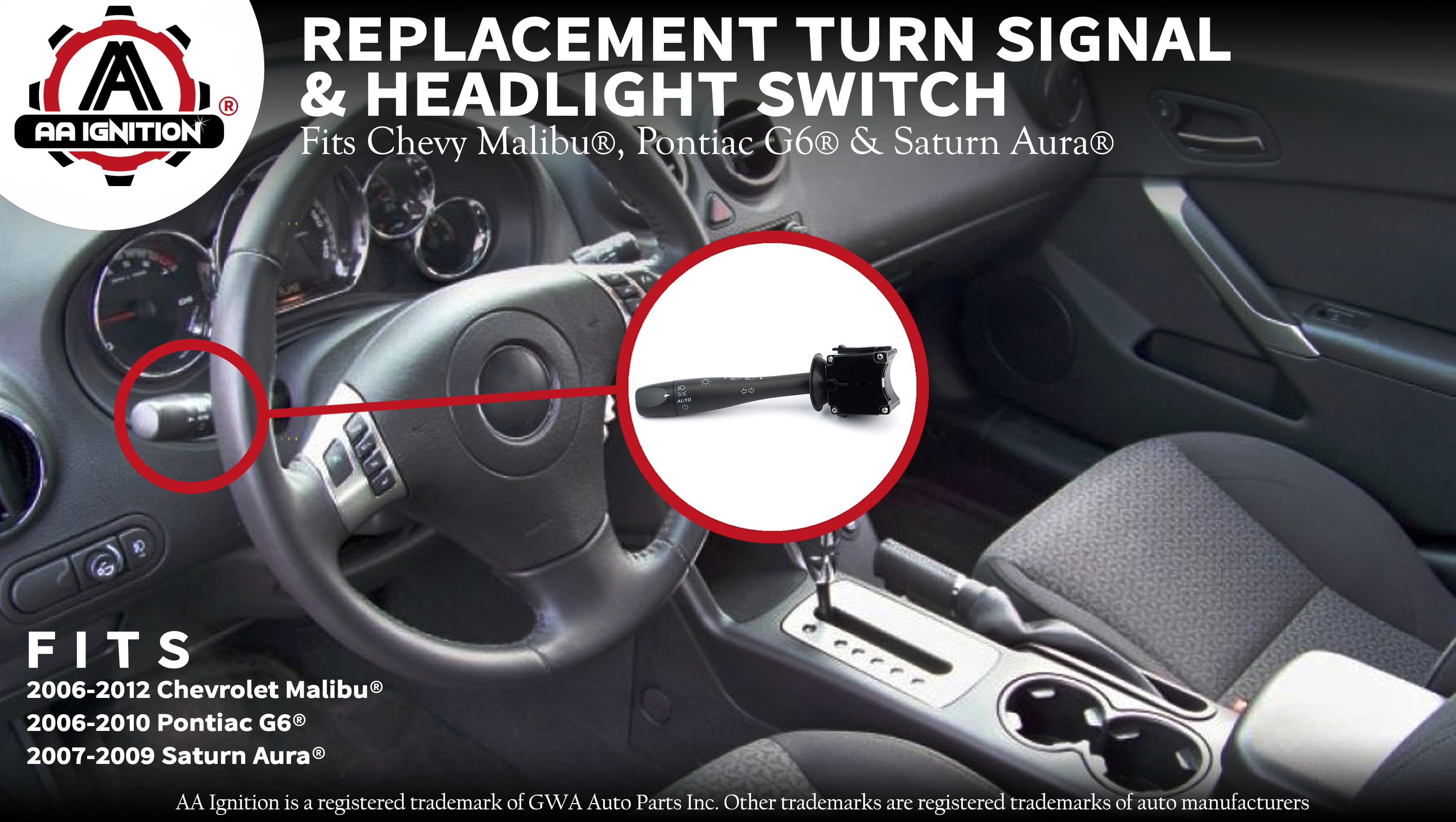 Turn Signal Headlamp Dimmer Switch Blinker Lever Replaces Turn Signal Headlamp Dimmer Switch Blinker Lever Replaces 20940369 D6253e Sw8004 For Chevy Malibu Pontiac G6 Saturn Aura Including Year
