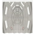 thumbnail image 3 of Ambesonne Outer Space Shower Curtain, Galaxy Astronaut, 69"Wx84"L, Warm Taupe, 3 of 5