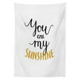 thumbnail image 3 of Ambesonne White Tablecloth Rectangular Table Cover, Romantic Words Love, 52"x70", Mustard Black, 3 of 4