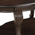 thumbnail image 5 of Oval Wood Coffee Table with 2-Tier Storage Shelf - Espresso Finish, 5 of 9