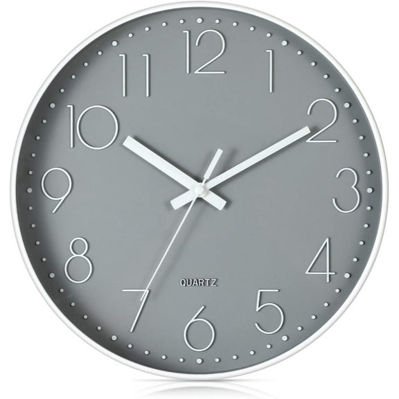 Wall Clock Silent No Tick Wall Clock 12 Inch Modern Quartz Design Decoration Interior Kitchen Office