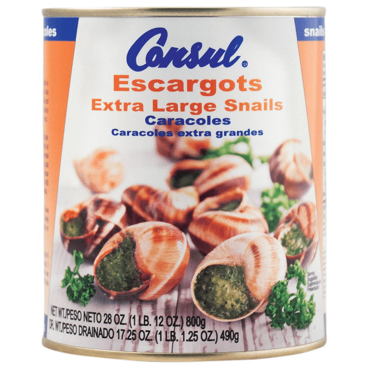 (6 pack) Roland Consul Escargot Snails, Extra Large, 28 oz. Can