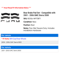 thumbnail image 2 of Rear Brake Pad Set - Compatible with 2001 - 2006 GMC Sierra 3500 2002 2003 2004 2005, 2 of 2