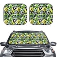 thumbnail image 6 of Lsque Football Doodle 2 PCS Windshield Sun Shade | CarFoldable Window Covers | Car Accessories Reflect UV for Universal Cars SUV Truck | Large, 6 of 7