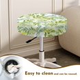 thumbnail image 4 of SCRAWLGOD Branch Leaf 4 Pack Anti-Slip Circle Stool Seat Slipcovers Scratch Resistant 13"-15" Polyester Round Bar Stool Covers for Wooden Metal Bench, 4 of 7