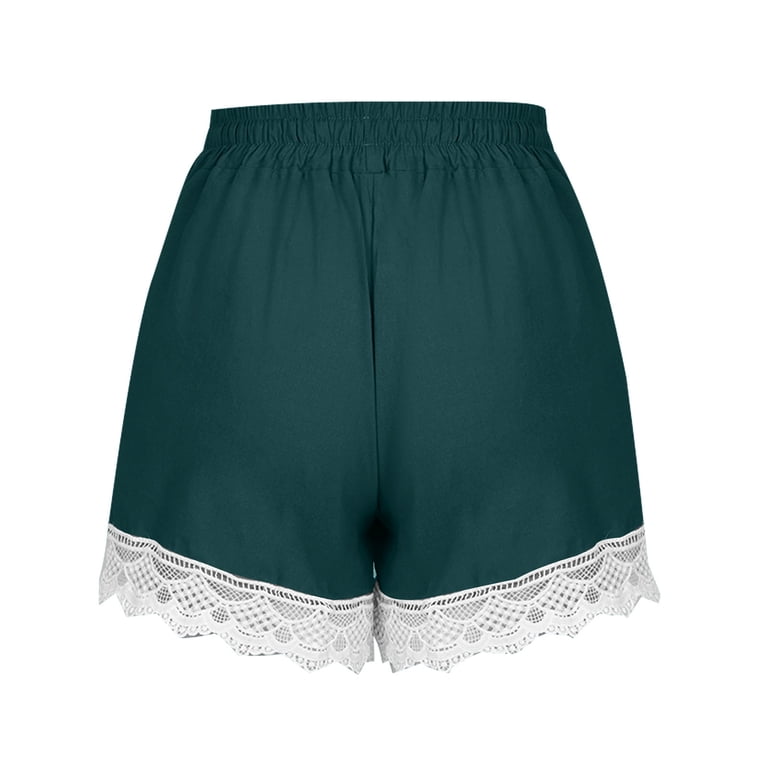 UAMVSH Plus Size Shorts for Women Cotton Linen Casual Wide  display picture 3
