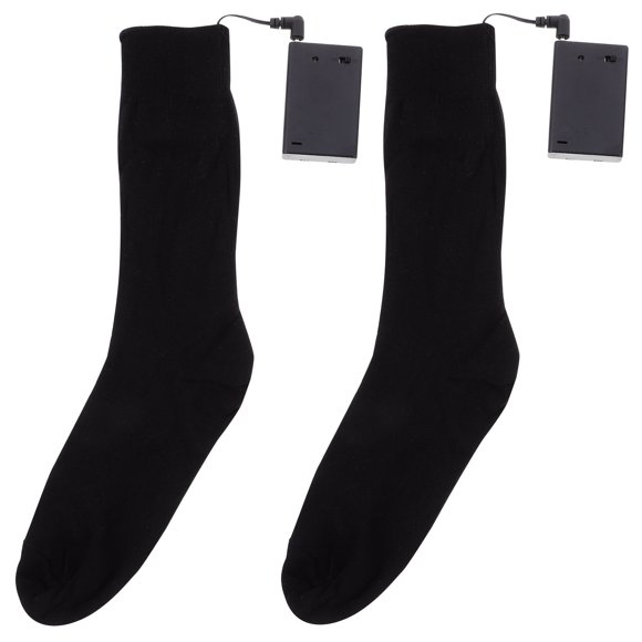 FENGGUIQU Calcetines Térmicos Con Calentador De Batería Para Exterior En Negro Con Doble Y Calor Duradero
