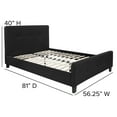 thumbnail image 4 of Flash Furniture Tribeca Full Size Tufted Upholstered Platform Bed in Black Fabric, 4 of 5
