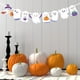 thumbnail image 4 of Decoraciones de banderines de Halloween | Set de 9 banderines colgantes de fantasmas y calaveras | Fondo y decoración de pared para fiestas temáticas de casas embrujadas, 4 of 6