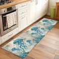 thumbnail image 2 of 2'x6' Rug Runners for Hallways Kitchen, Teal Jellyfish Coastal Non Slip Entryway Beside Floor Carpet Runner, Vintage Summer Beach Nautical Washable Laundry Room Bedroom Throw Rugs Mat for Family Pet, 2 of 8