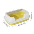 thumbnail image 2 of Open Cat Litter Box with High Side,Anti-Splashing Cats Litters Pan, Semi-Enclosed Cat Toilet with Litter Sifting Scoop, 2 of 5