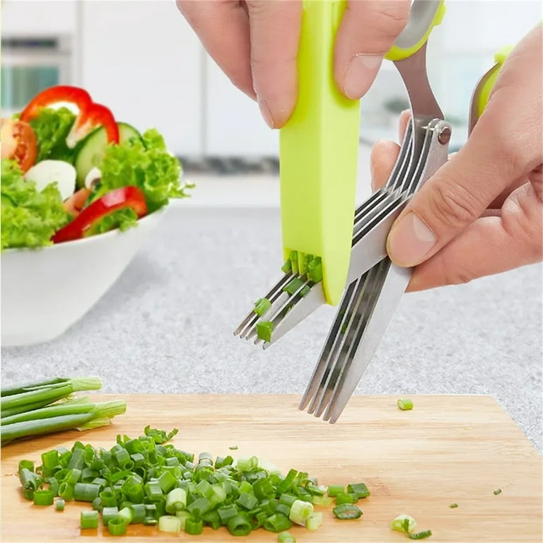 Kitchen Accessories Vegetable Scissors Knife With 5 Blades And Vegetable  Fruit Herb Cutter Salad Scissor For Kitchen