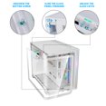 thumbnail image 2 of YEAH MAGIC Biforst MATX PC Gaming Case ARGB Full Clear-Side High-Airflow Light Strip Sturdy One-Piece Curved Glass With 3 ARGB Fans Mid-Tower Art Computer Chassis Striped Rainbow Lamp White, 2 of 7