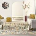 thumbnail image 3 of 8' X 10' Ivory Floral Power Loom Area Rug, 3 of 10