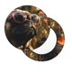thumbnail image 2 of Balery Pug Wearing Sunglasses Flowers Fundas de asiento para taburete de bar redondo de tela de terciopelo ajustables que protegen de arañazos y manchas para sillas de 14 a 17 pulgadas.-14 inch, 2 of 7