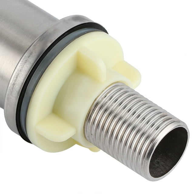 Robinet d'Évier, Robinet en Acier Inoxydable avec Traitement de Surface Brossée pour Cuisines, Robinet Simple Froid Sans Tube, Robinet Simple Froid Plat Sans Tube