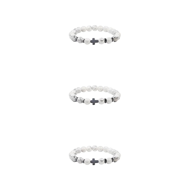 Minnieouse Pulseras de cuentas de piedra natural, de turquesa, joyería para mujer, cuerda elástica, ligera de moda portátil tipo 10 Type1 NO1