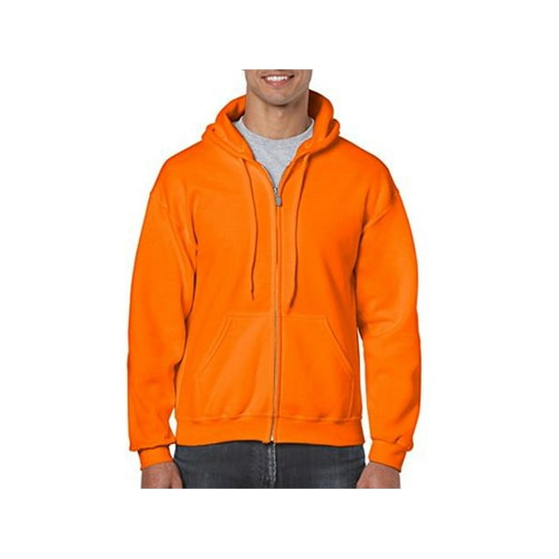 Gildan - Gildan Men's Fleece Zip Hooded Sweatshirt Safety, Safety ...