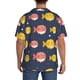 thumbnail image 3 of Balery Cute Puffer Fish Camisa Casual de Manga Corta con Botones para Hombre, Texturizada, Estilo Cubano, para Playa, Verano-X-Large, 3 of 5