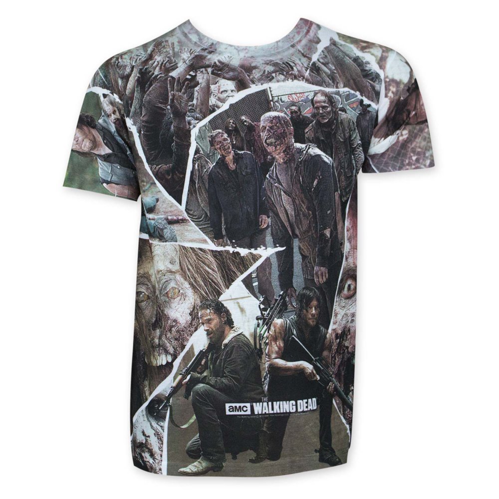 The Walking Dead Walking Dead Character Panel Sublimated TShirtSmall