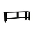 thumbnail image 2 of 47" Wide Tv Stand With Two Shelves, Black . Minimalist For Living Room Bedroom Office, Fits 54" Tvs Stand. Versatile, 2 of 4