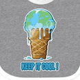 thumbnail image 4 of Inktastic Keep It Cool Melting Earth Ice Cream Cone Boys or Girls Baby Bib, 4 of 4