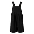 thumbnail image 5 of Jumpsuits For Women Summer Short Overalls Casual Sleeveless Loose Women's Rompers (Black XL), 5 of 5
