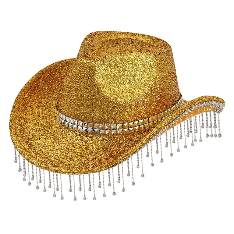 Elegant Gold Embellished Women\'s Hat Luxury Sheer Fabric Sun Hat | Embellished Wide Brim Hat for  main image 3