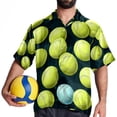 thumbnail image 4 of Tennis Men's Short Sleeve Beach Shirts Poplin Spread Collar Tops Casual Printed Button Down Summer Unisex, 4 of 6