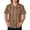 Yellow_010, variant on Domuza Scrub Tops Men Plaid Stripe Printed V Neck Short Sleeve Caregiver Uniform Relaxed Fit Comfy Soft Medical Scrub Tops with 3 Pockets Multicolor M
